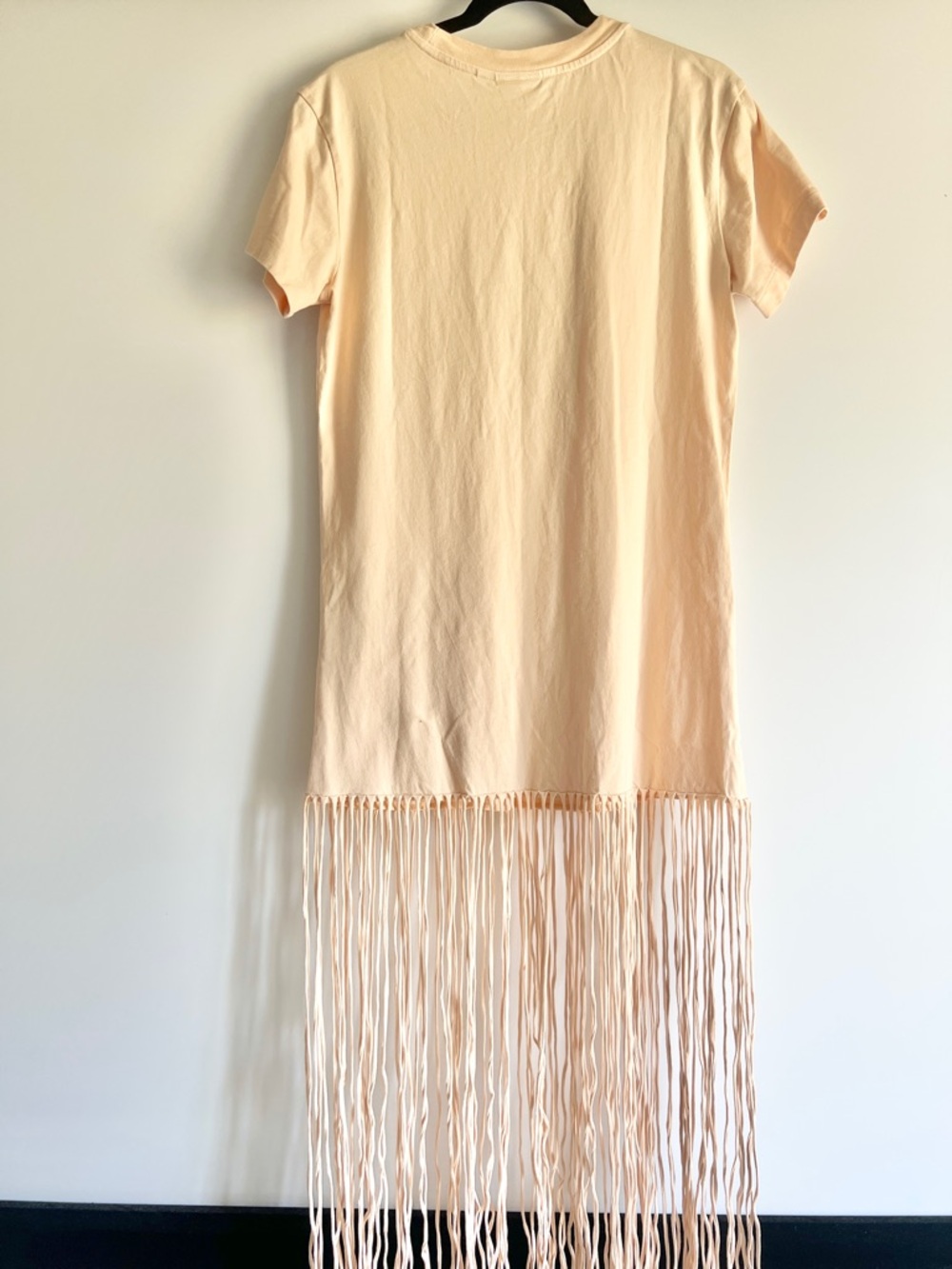 FARM Rio Peach Tropical Banana Fringe Swim Cover-Up T-Shirt Dress Size XS - Picture 6 of 11